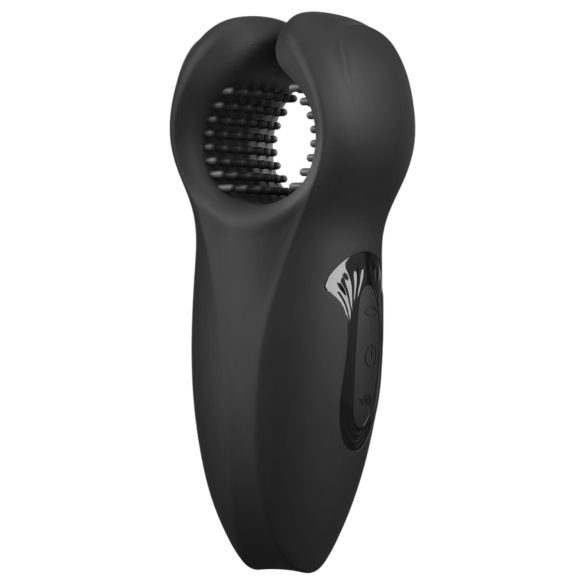 Rebel - vibrator za glavico penisa z gibljivo ročico in vibracijo - črn