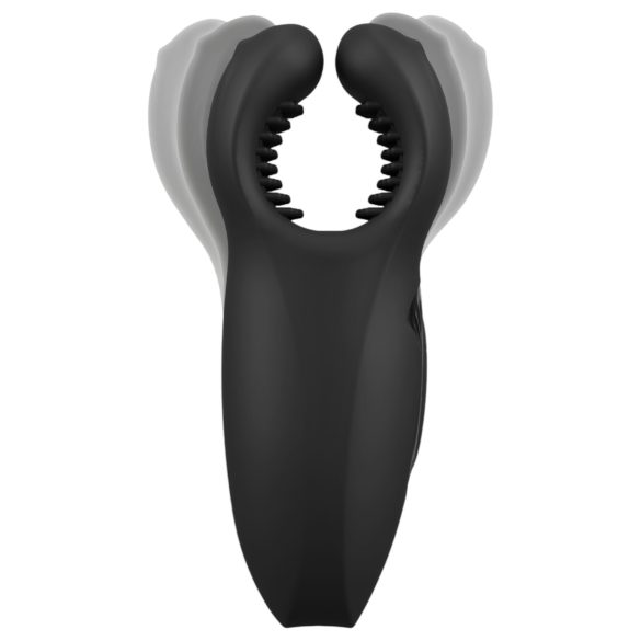 Rebel - vibrator za glavico penisa z gibljivo ročico in vibracijo - črn