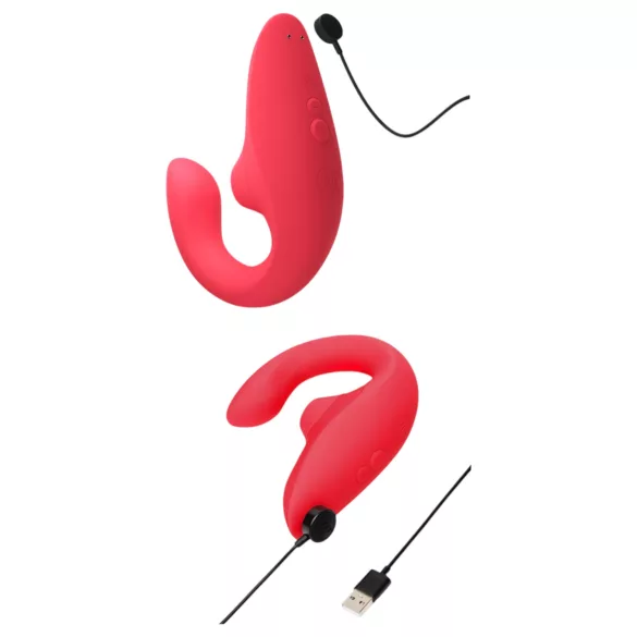 Womanizer Blend - vibrator za G-točko in klitoralni stimulator (koralni)