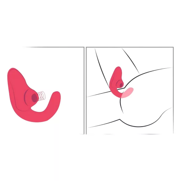 Womanizer Blend - vibrator za G-točko in klitoralni stimulator (koralni)