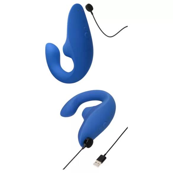 Womanizer Blend - vibrator za G-točko in klitoralni stimulator (moder)