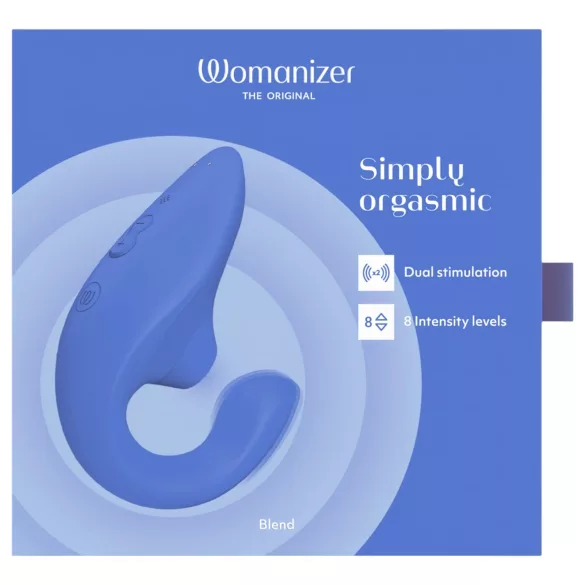 Womanizer Blend - vibrator za G-točko in klitoralni stimulator (moder)