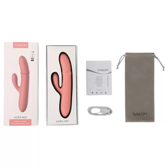 Svakom Mora Neo - aplikacijsko voden vibrator z bisernim klitoralnim krakom (roza)