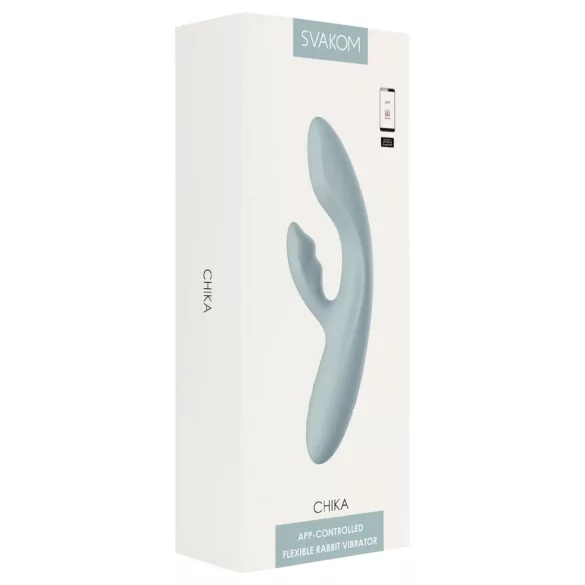 Svakom Chika - aplikacijsko vodeni vibrator s klitoralno ročico (siv)