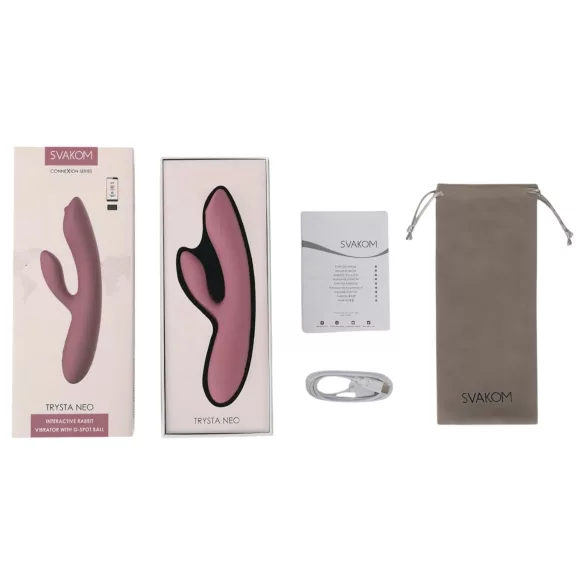 Svakom Trysta Neo - vibrator z gibljivo kroglico in stimulatorjem klitorisa