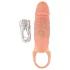 Realistixxx - vibracijski penis obroč in podaljšek - naravna barva