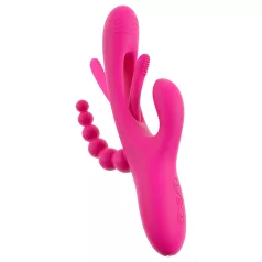 SMILE - trojni vibrator z jezičkom (roza)