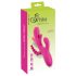 SMILE - trojni vibrator z jezičkom (roza)