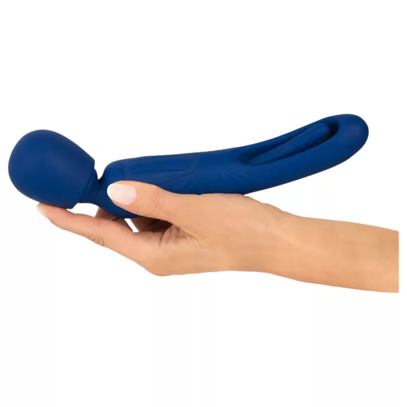 Smile - 2 v 1 jezikovni masažni vibrator (moder)