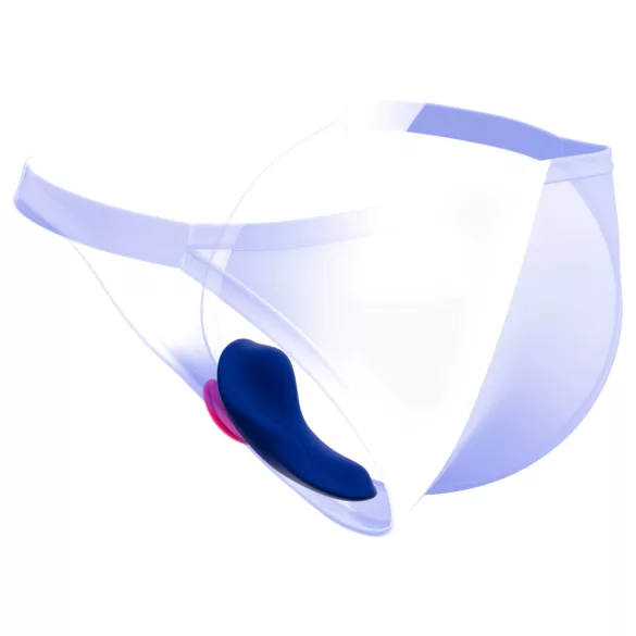 Smile RC Panty - vibrator za hlačke z daljinskim upravljanjem - modra