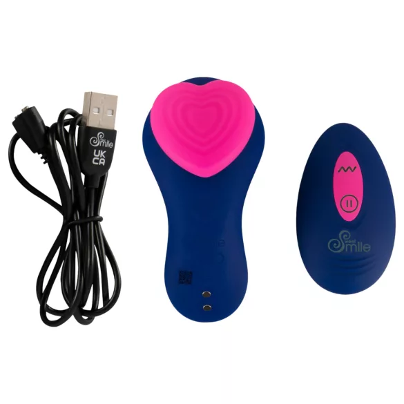 Smile RC Panty - vibrator za hlačke z daljinskim upravljanjem - modra