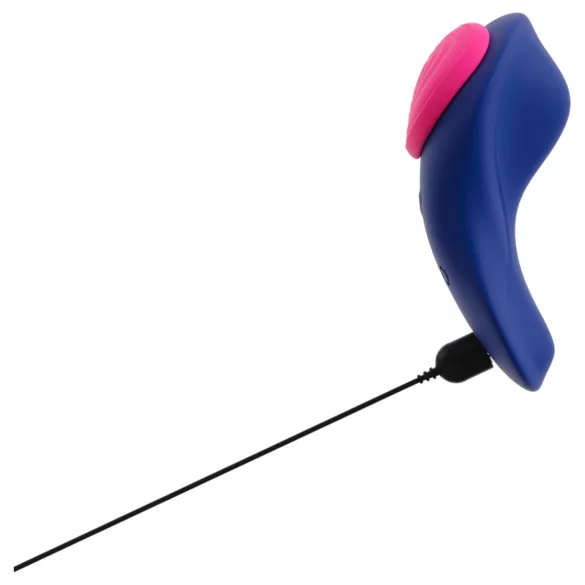 Smile RC Panty - vibrator za hlačke z daljinskim upravljanjem - modra