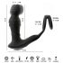 Rebel - potisni masažni vibrator za prostato (črna)