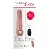 Realistixxx - vibrirajoči penis podaljšek z daljincem - naraven - 20 cm