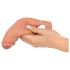 Realistixxx - vibrirajoči penis podaljšek z daljincem - naraven - 20 cm