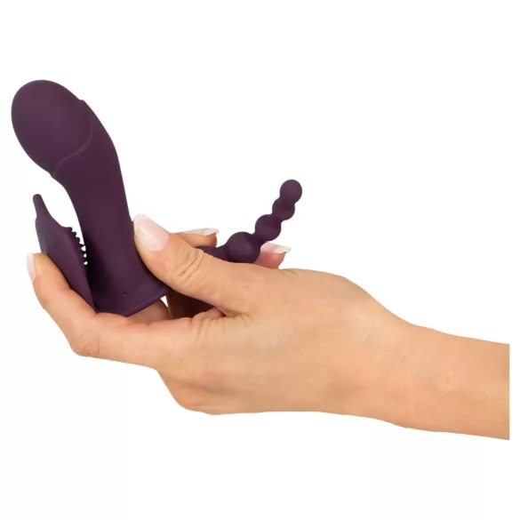 Beau Coeur Ariva - vibrator za hlačke 3v1 - vijolična