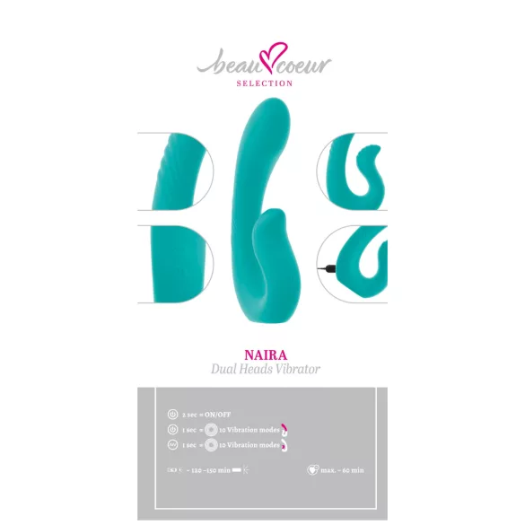 Beau Coeur Naira - vibrator za G-točko in klitoris - zeleni