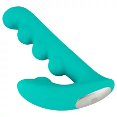 Beau Coeur Sylora - vibrator 2v1 z biseri - zelena