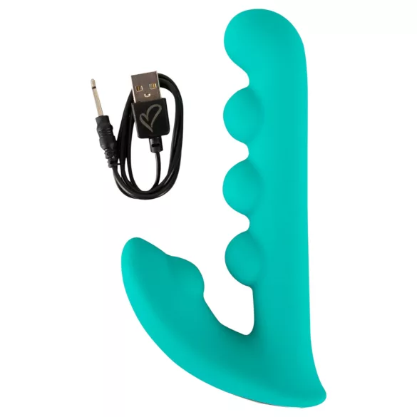 Beau Coeur Sylora - biserni 2v1 vibrator (zelen)
