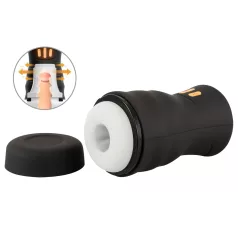   You2Toys - masturbator za moške - rotacijski in vibracijski - črn