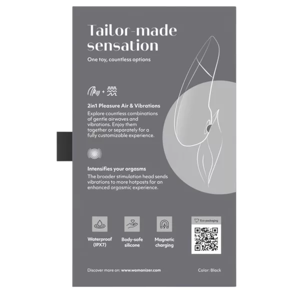 Womanizer Enhance 2v1 zračni stimulator klitorisa + vibrator (črn)