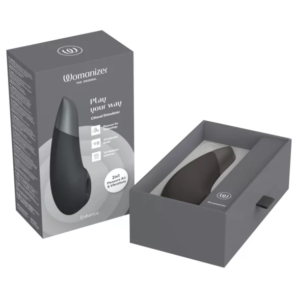 Womanizer Enhance 2v1 zračni stimulator klitorisa + vibrator (črn)