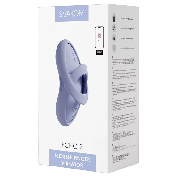 Svakom Echo 2 - vibracijski prstan za prst - modra
