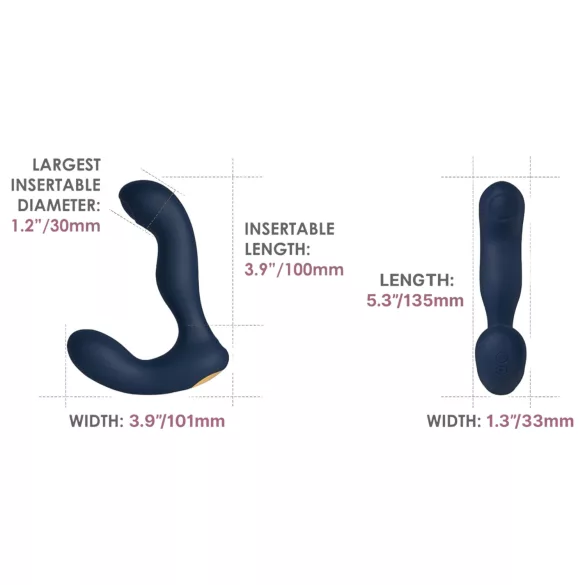 Svakom Iker Neo - interaktivni analni vibrator s pulziranjem - modra