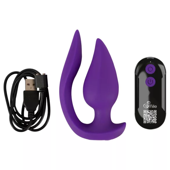 Smile - analni vibrator in stimulator klitorisa 2v1 - vijoličen