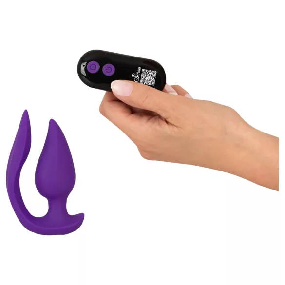 Smile - analni vibrator in stimulator klitorisa 2v1 - vijoličen