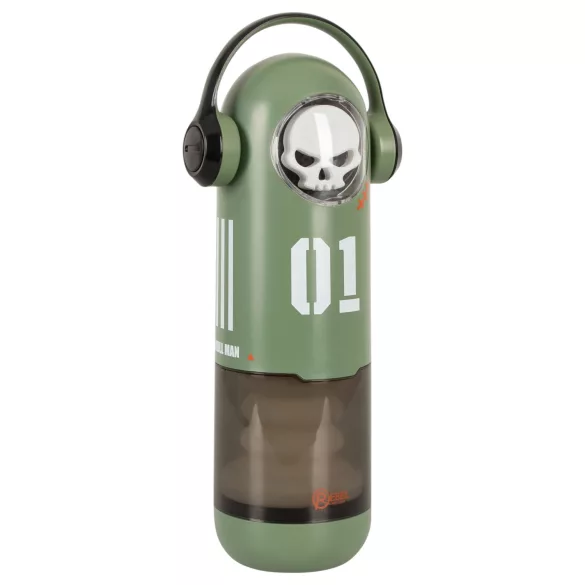 Rebel Skull - potisk in vibrirajoč masturbator (zelen)