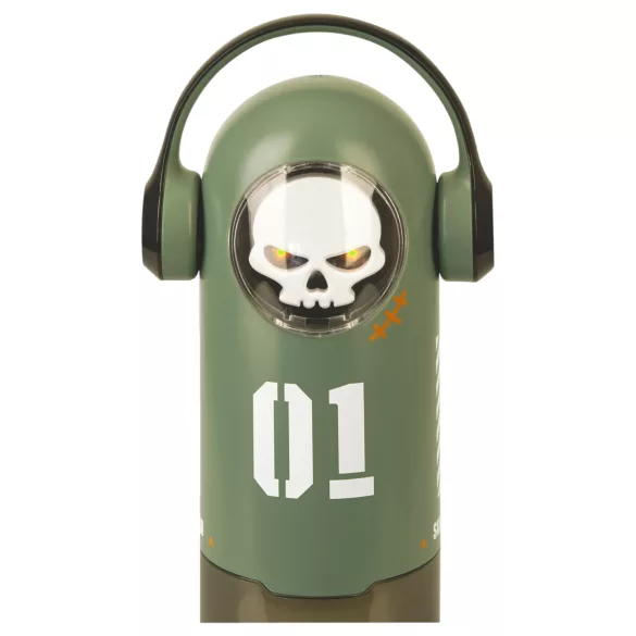 Rebel Skull - potisk in vibrirajoč masturbator (zelen)