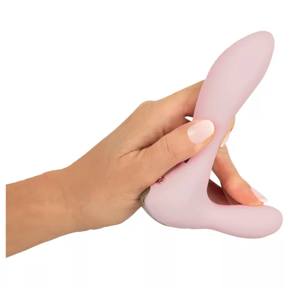 Beau Coeur Cerya - mini vibrator s stimulatorjem klitorisa (svetlo roza)