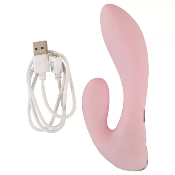 Beau Coeur Cerya - mini vibrator s stimulatorjem klitorisa (svetlo roza)