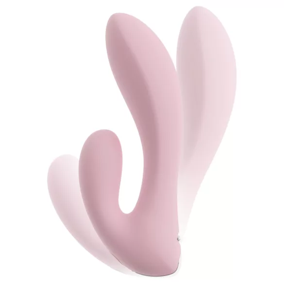 Beau Coeur Cerya - mini vibrator s stimulatorjem klitorisa (svetlo roza)