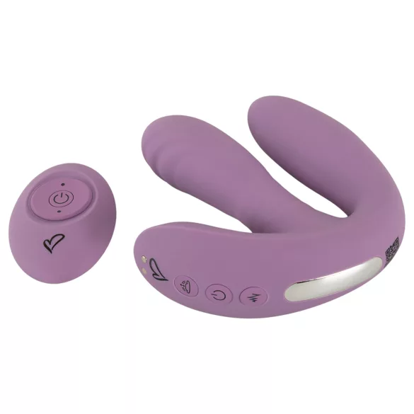 Beau Coeur Mireva - vibrator s tremi rokavi - daljinski upravljalnik - vijoličen
