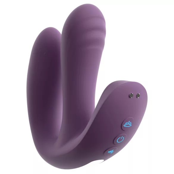 Beau Coeur Mireva - vibrator s tremi rokavi - daljinski upravljalnik - vijoličen