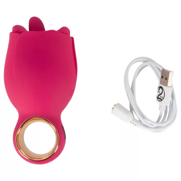 You2Toys Oral Fun - jezični vibrator za ščegetavček (rožnata)