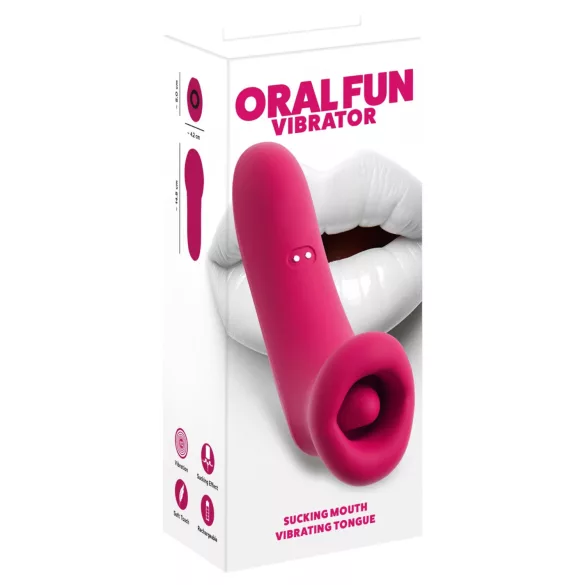 You2Toys Oral Fun - sesalni in jezični vibrator za klitoris (rožnat)