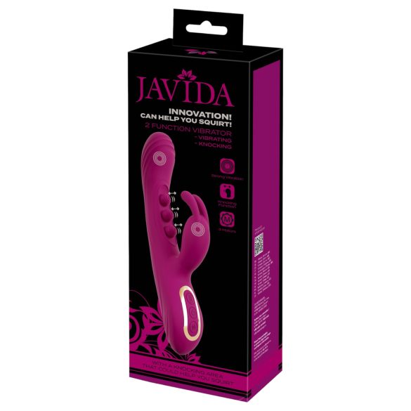 Javida - vibrator z kroglicami in stimulatorjem klitorisa - vijoličen