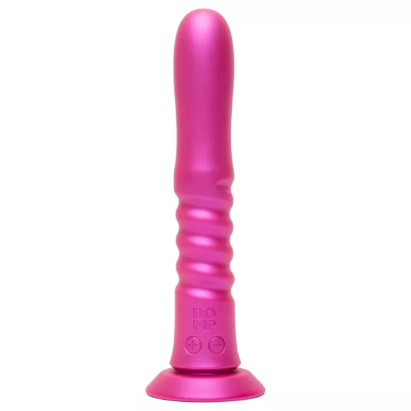 ROMP Jiggle - potisni vibrator z vakuumskim priseskom (rožnata)