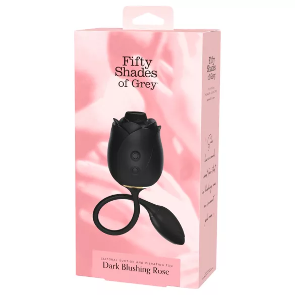 Petdeset odtenkov sive Dark Blushing Rose - sesalnik za klitoris, vibracijsko jajčece