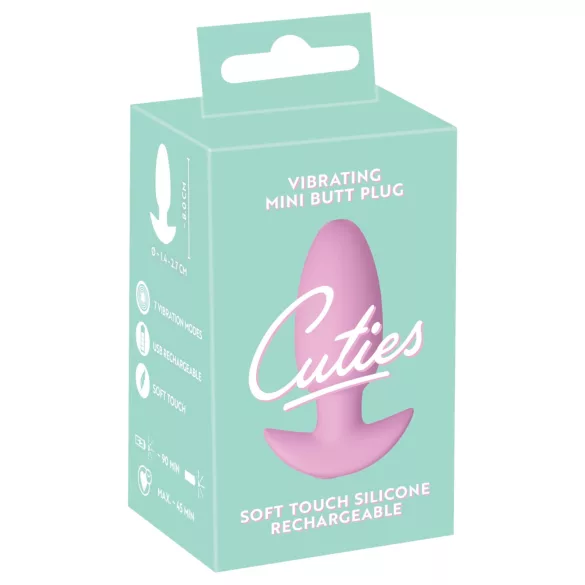 Cuties Mini - analni čep z vibracijo - roza
