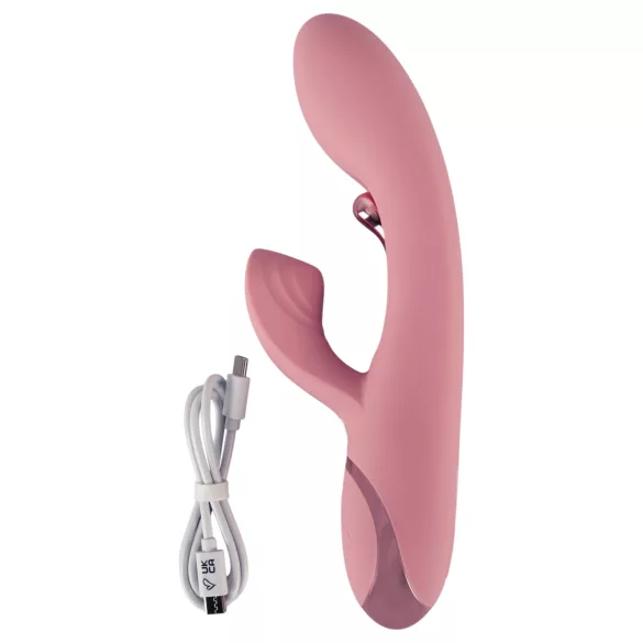 Beau Coeur Avenor - jezični vibrator z ročico za klitoris in točko G (roza)