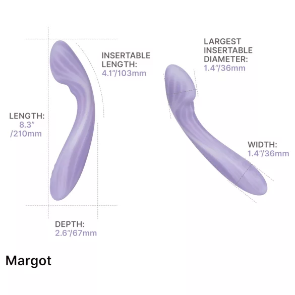Svakom Margot - 2-motorski vibrator za G-točko (vijoličen)