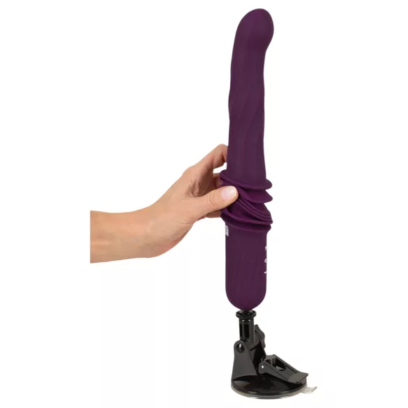 You2Toys - vijolični potisni vibrator z daljinskim upravljanjem in funkcijo segrevanja