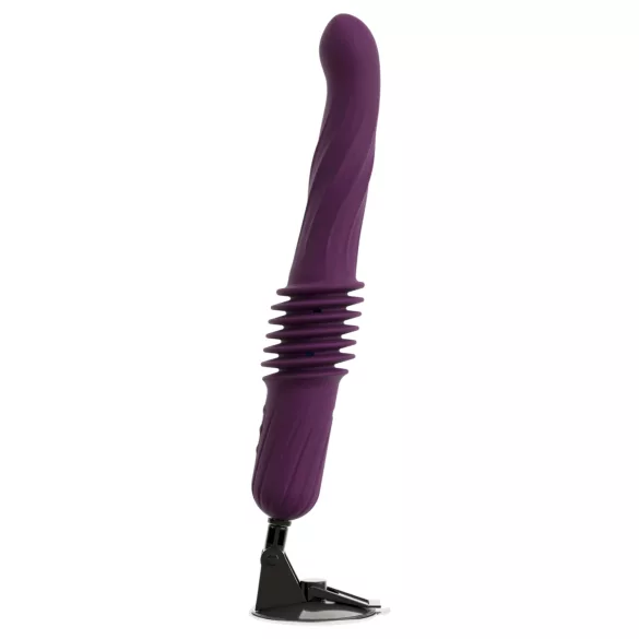 You2Toys - vijolični potisni vibrator z daljinskim upravljanjem in funkcijo segrevanja