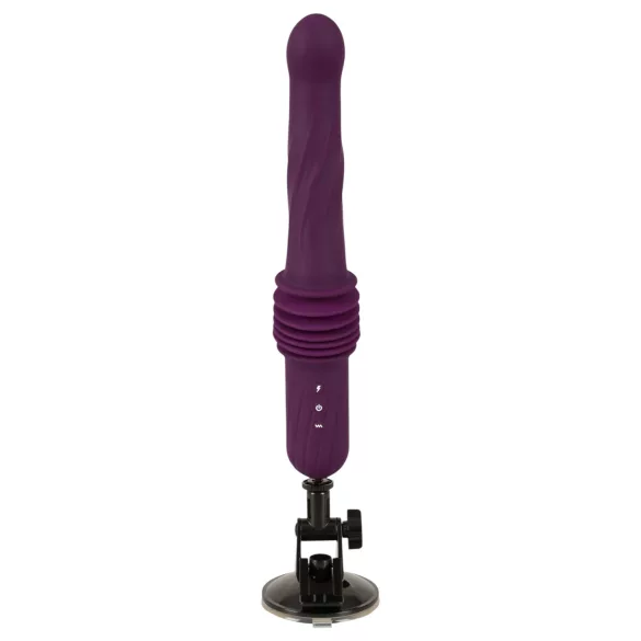 You2Toys - vijolični potisni vibrator z daljinskim upravljanjem in funkcijo segrevanja