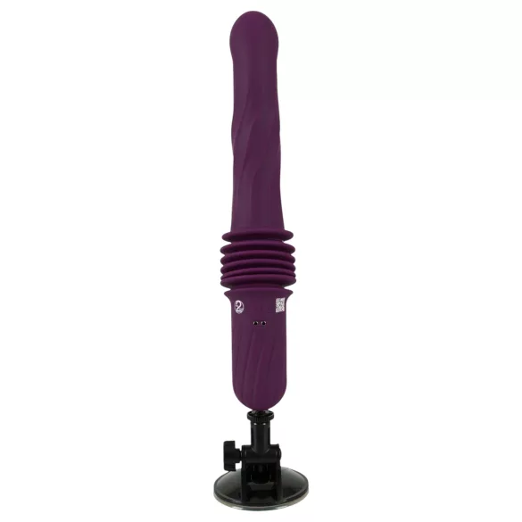 You2Toys - vijolični potisni vibrator z daljinskim upravljanjem in funkcijo segrevanja