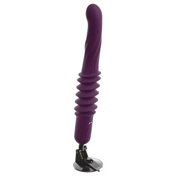 You2Toys - vijolični potisni vibrator z daljinskim upravljanjem in funkcijo segrevanja